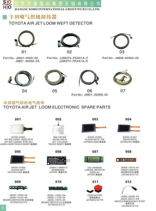 Toyota Sulzer Air Jet Loom Weft Detector